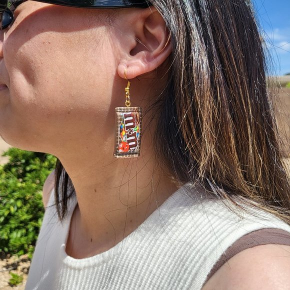 Fashion Jewelry‎ M&M's Chocolate Candy Dangle Drop Earrings